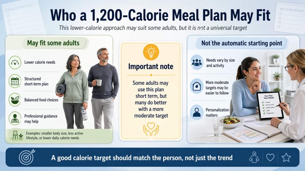 Who a 1,200-Calorie Meal Plan May Fit