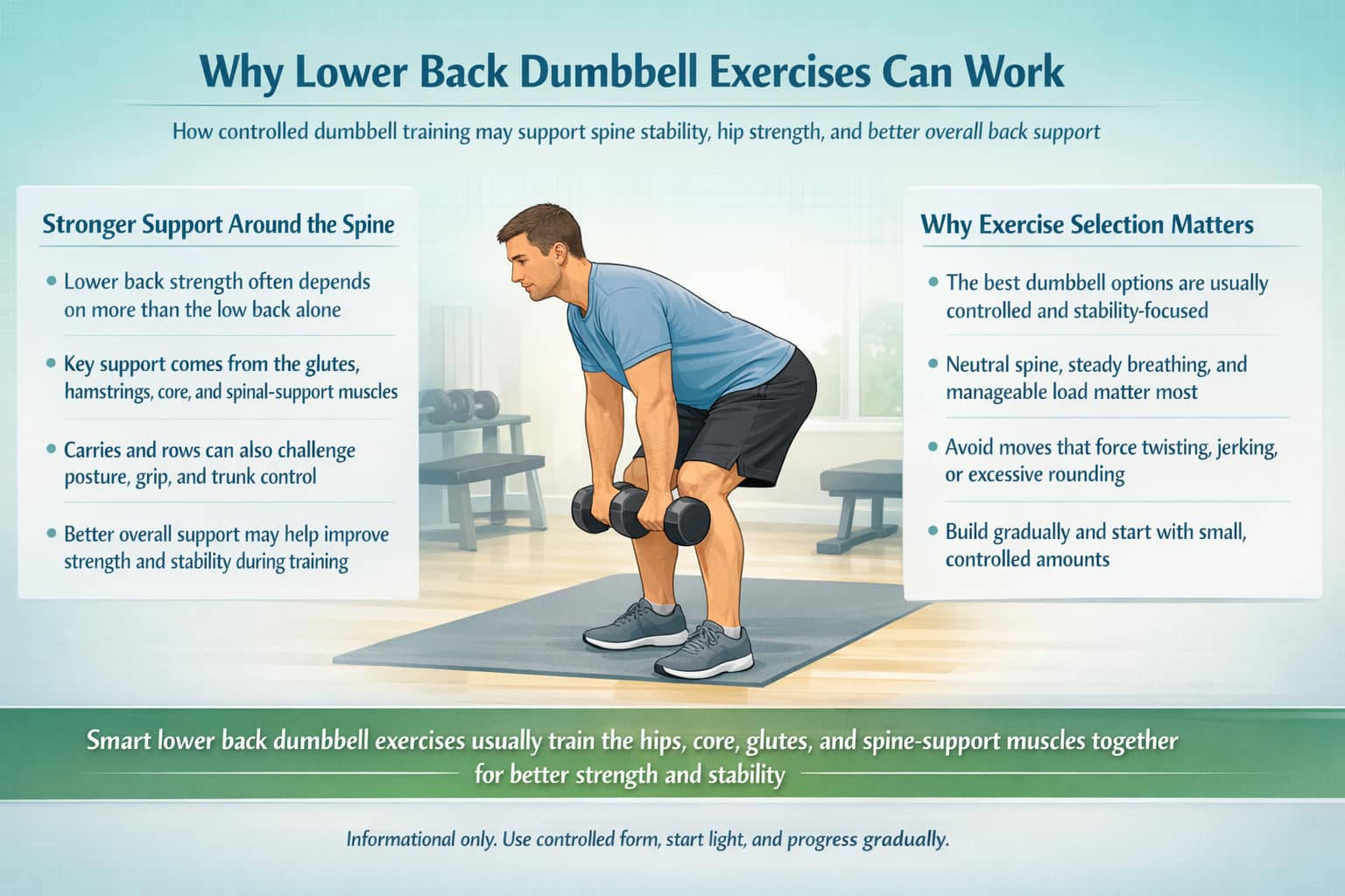 8 Best Lower Back Dumbbell Exercises for Strength and Stability