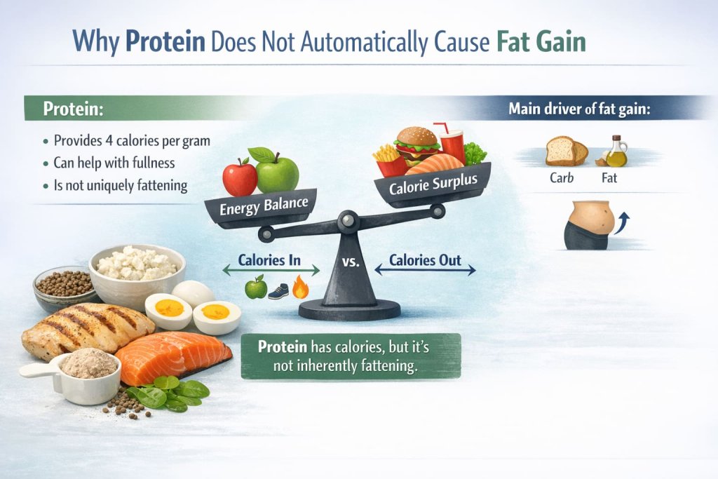 Why Protein Does Not Automatically Cause Fat Gain