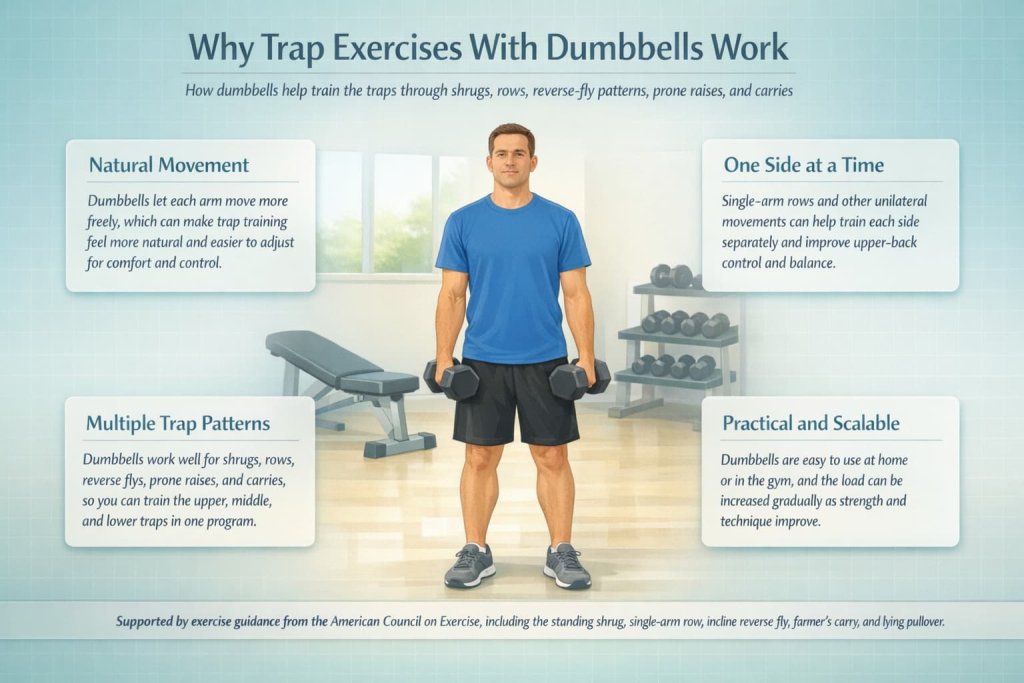 Why Trap Exercises With Dumbbells Work