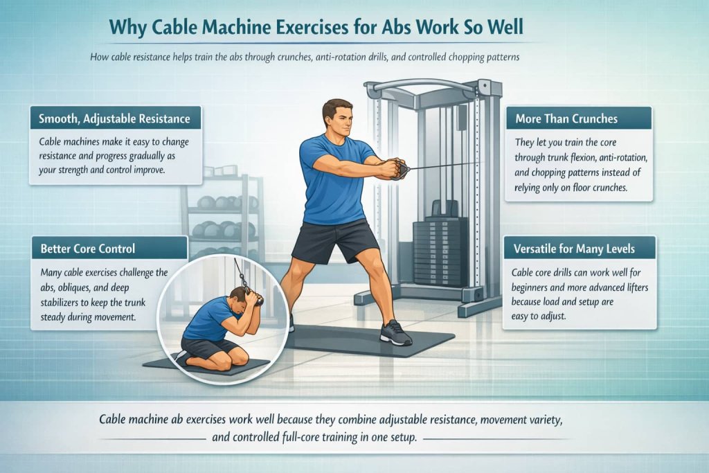 Why cable machine exercises for abs work so well