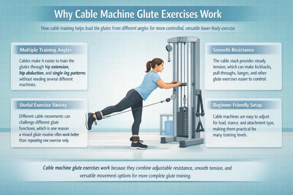 Why cable machine glute exercises work