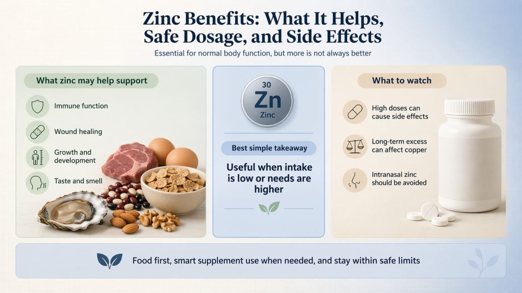 Zinc Benefits: Uses, Evidence, and Safety
