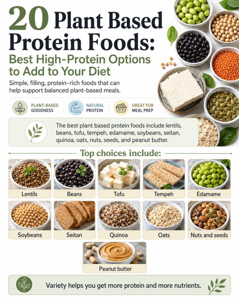 20 Plant Based Protein Foods for a High Protein Diet