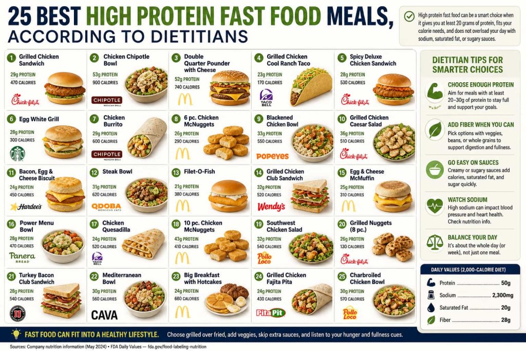 25 Best High Protein Fast Food Meals