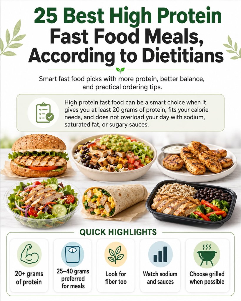 25 Best High Protein Fast Food Meals, According to Dietitians