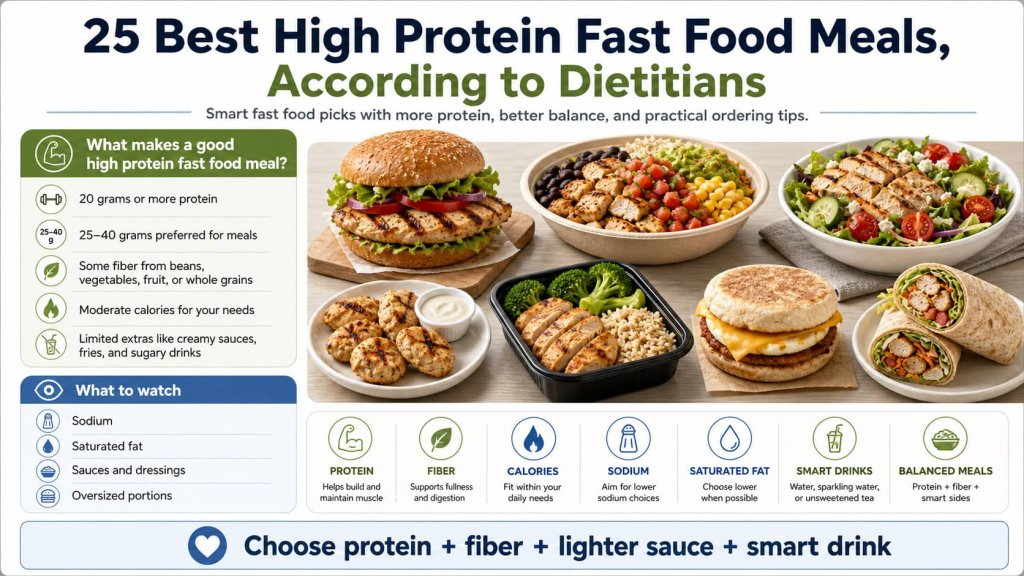 25 Best High Protein Fast Food Meals, According to Dietitians