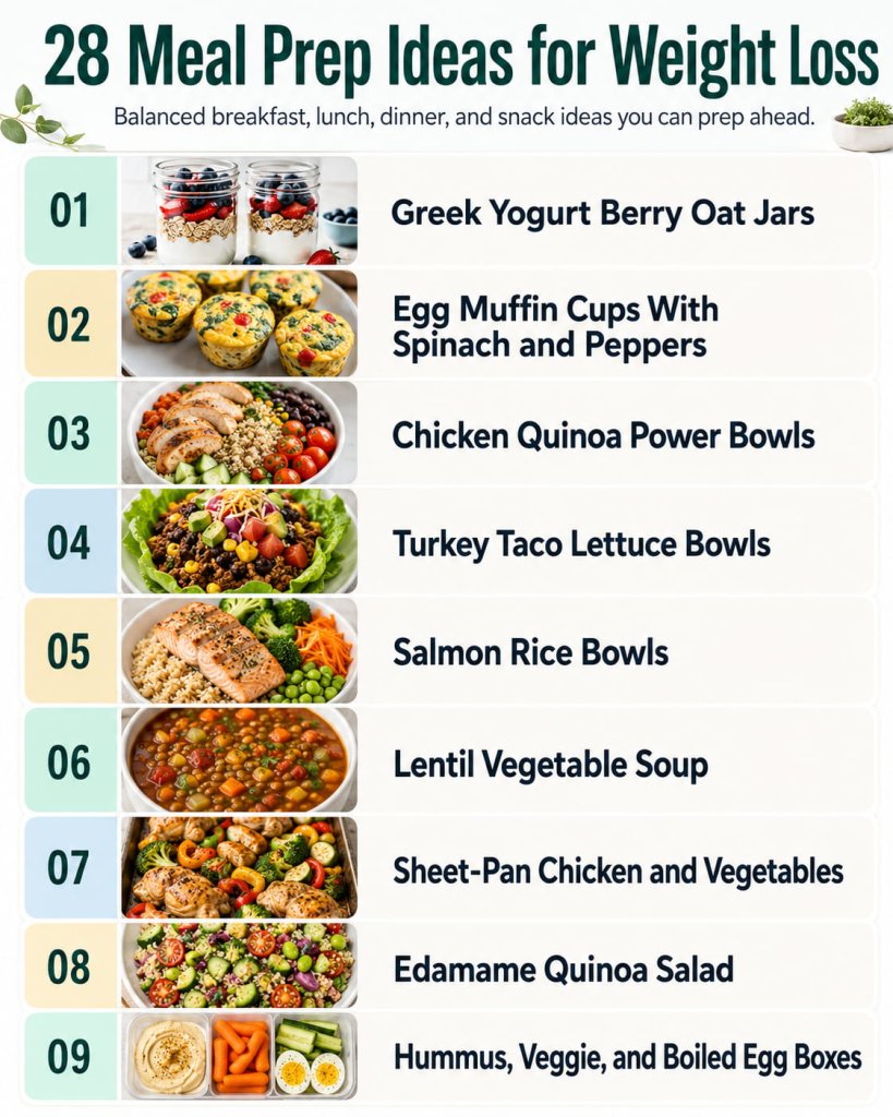 28 Meal Prep Ideas for Weight Loss