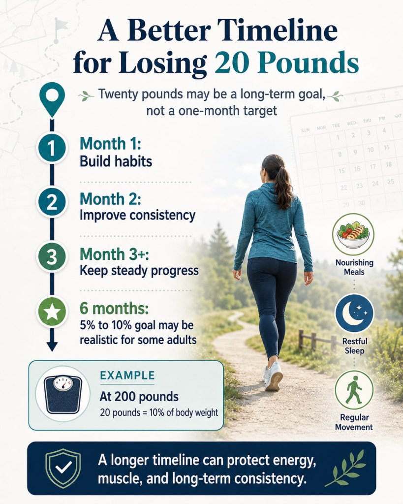 A Better Timeline for Losing 20 Pounds
