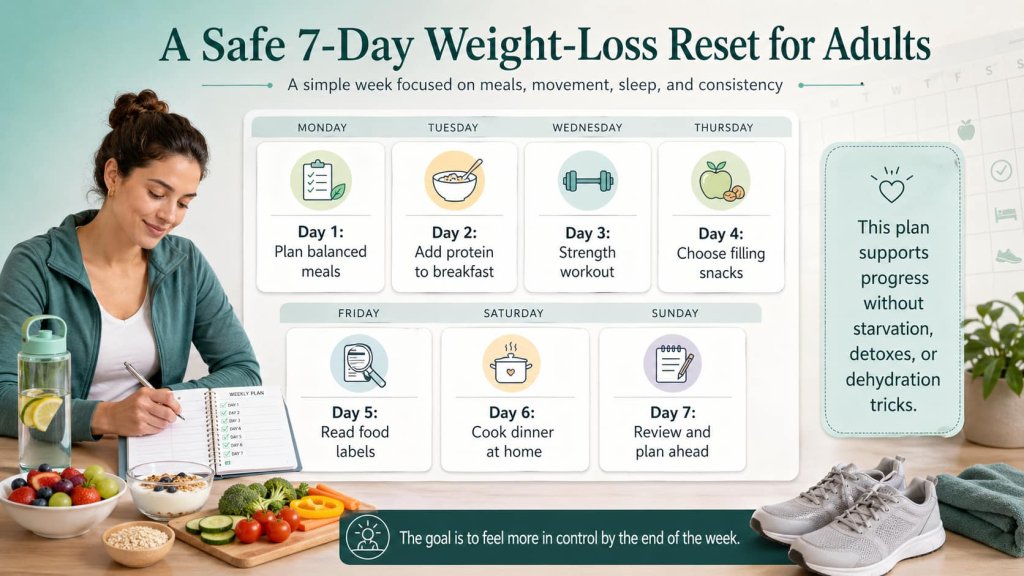 A Safe 7-Day Weight-Loss Reset for Adults