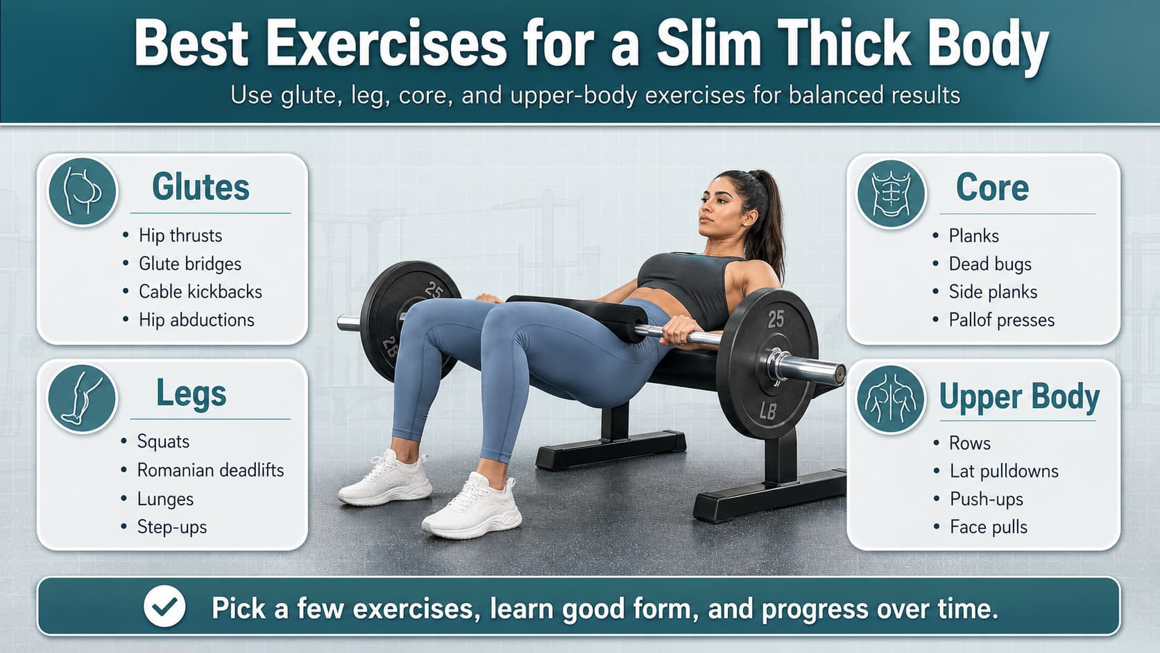 Slim Thick Body: Workout and Diet Guide for Strong Curves