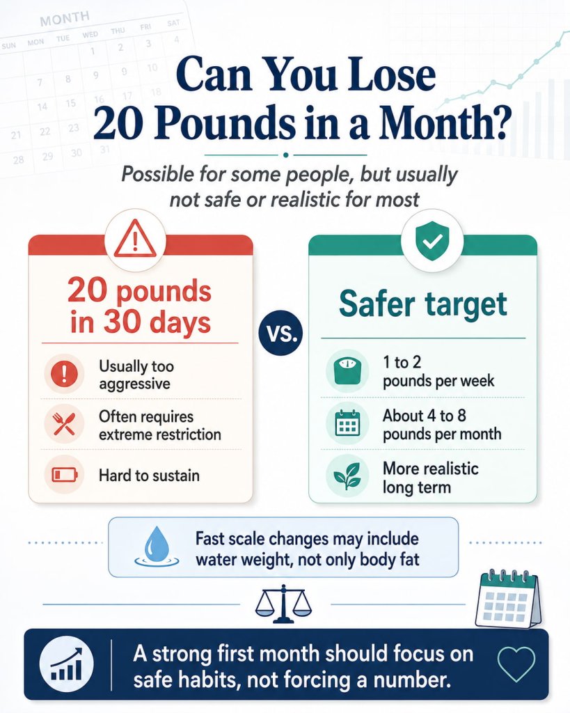 Can You Lose 20 Pounds in a Month?