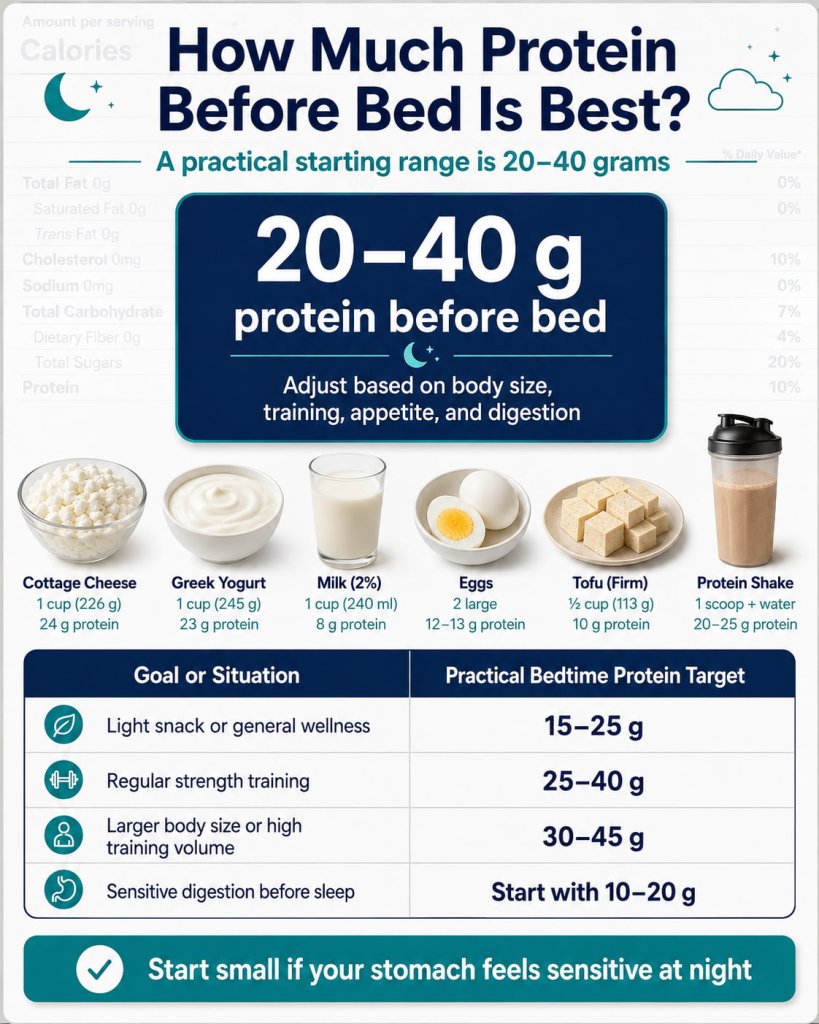 How Much Protein Before Bed Is Best?