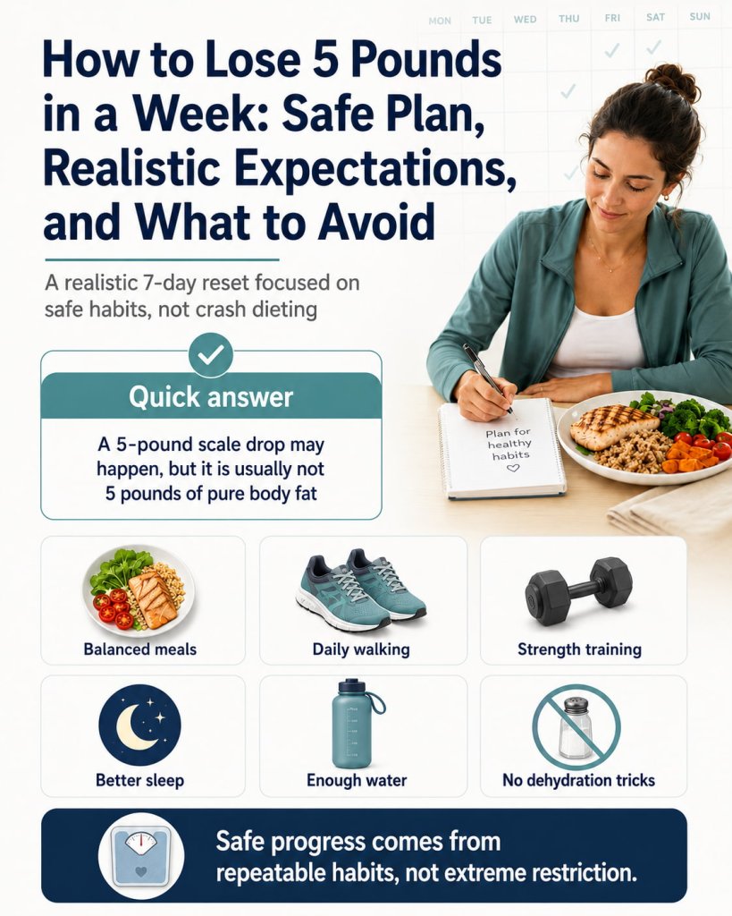 How to Lose 5 Pounds in a Week Safely: Realistic Plan