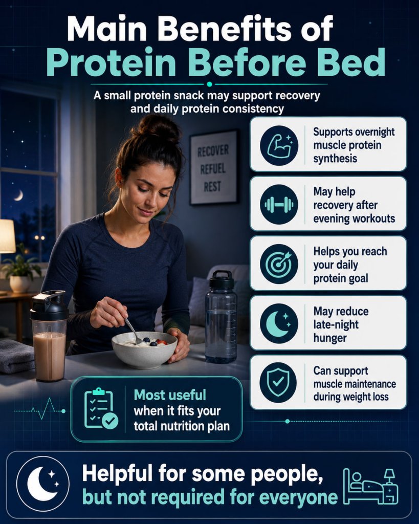 Main Benefits of Protein Before Bed