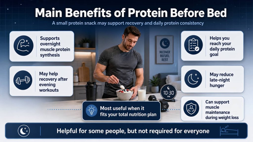 Main Benefits of Protein Before Bed