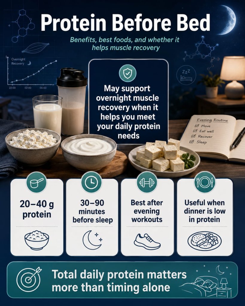 Protein Before Bed: Benefits, Best Foods, and Muscle Recovery