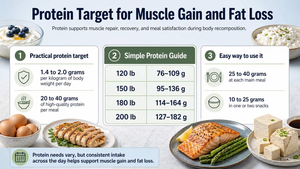 Protein Target for Muscle Gain and Fat Loss
