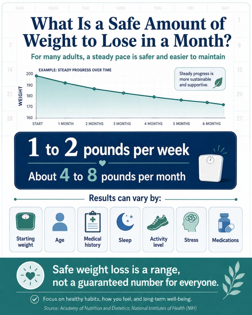 What Is a Safe Amount of Weight to Lose in a Month?