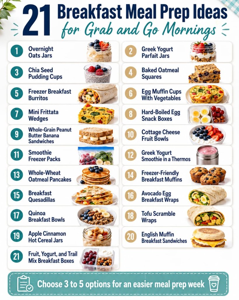 21 Breakfast Meal Prep Ideas for Grab and Go Mornings