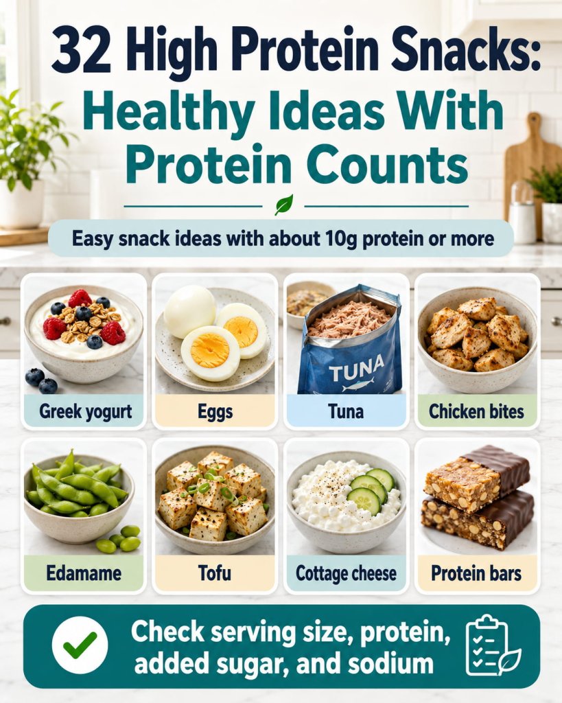 32 High Protein Snacks: Healthy Ideas With Protein Counts