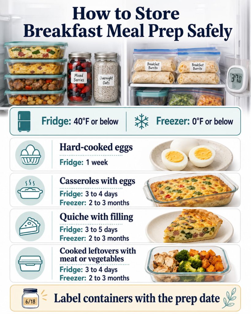 How to Store Breakfast Meal Prep Safely