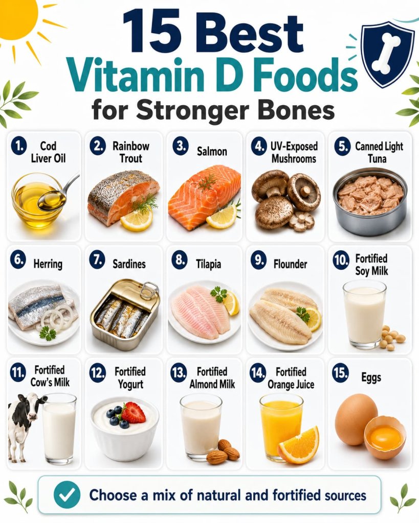 15 Best Vitamin D Foods for Stronger Bones