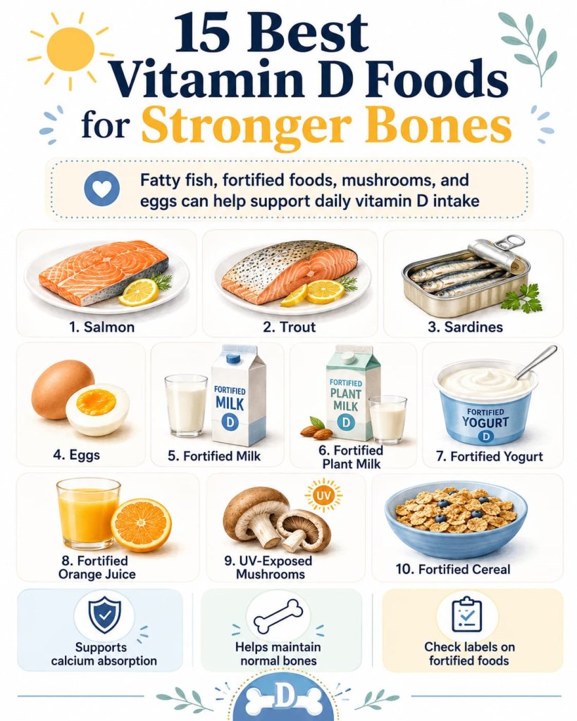15 Best Vitamin D Foods for Stronger Bones