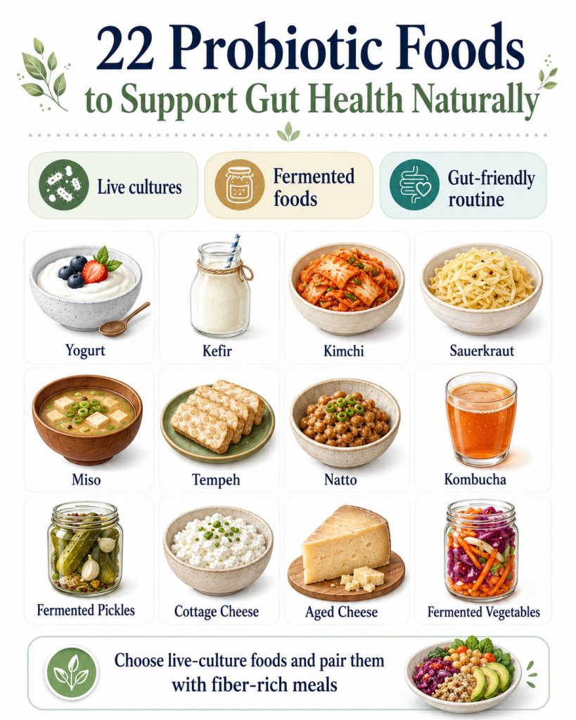 22 Probiotic Foods to Support Gut Health Naturally