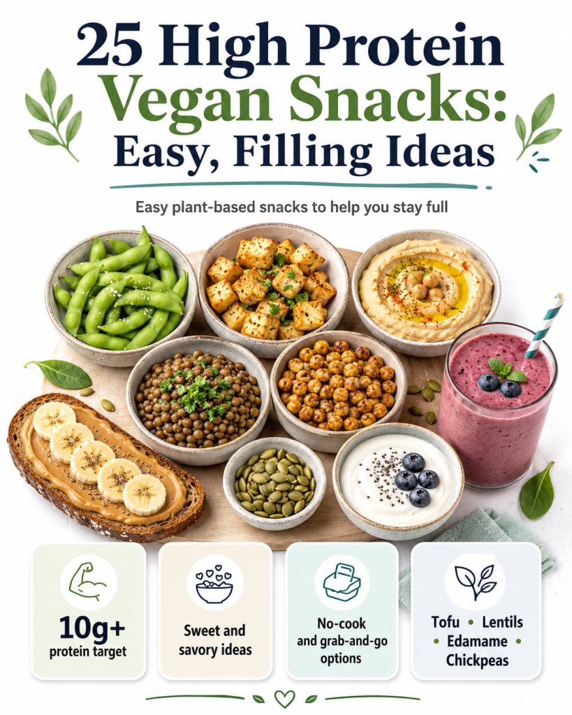 25 High Protein Vegan Snacks: Easy, Filling Ideas