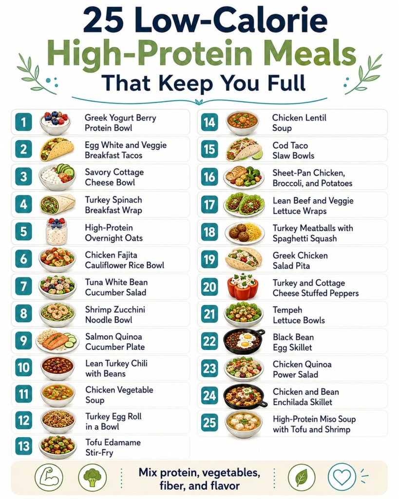25 Low-Calorie High-Protein Meals