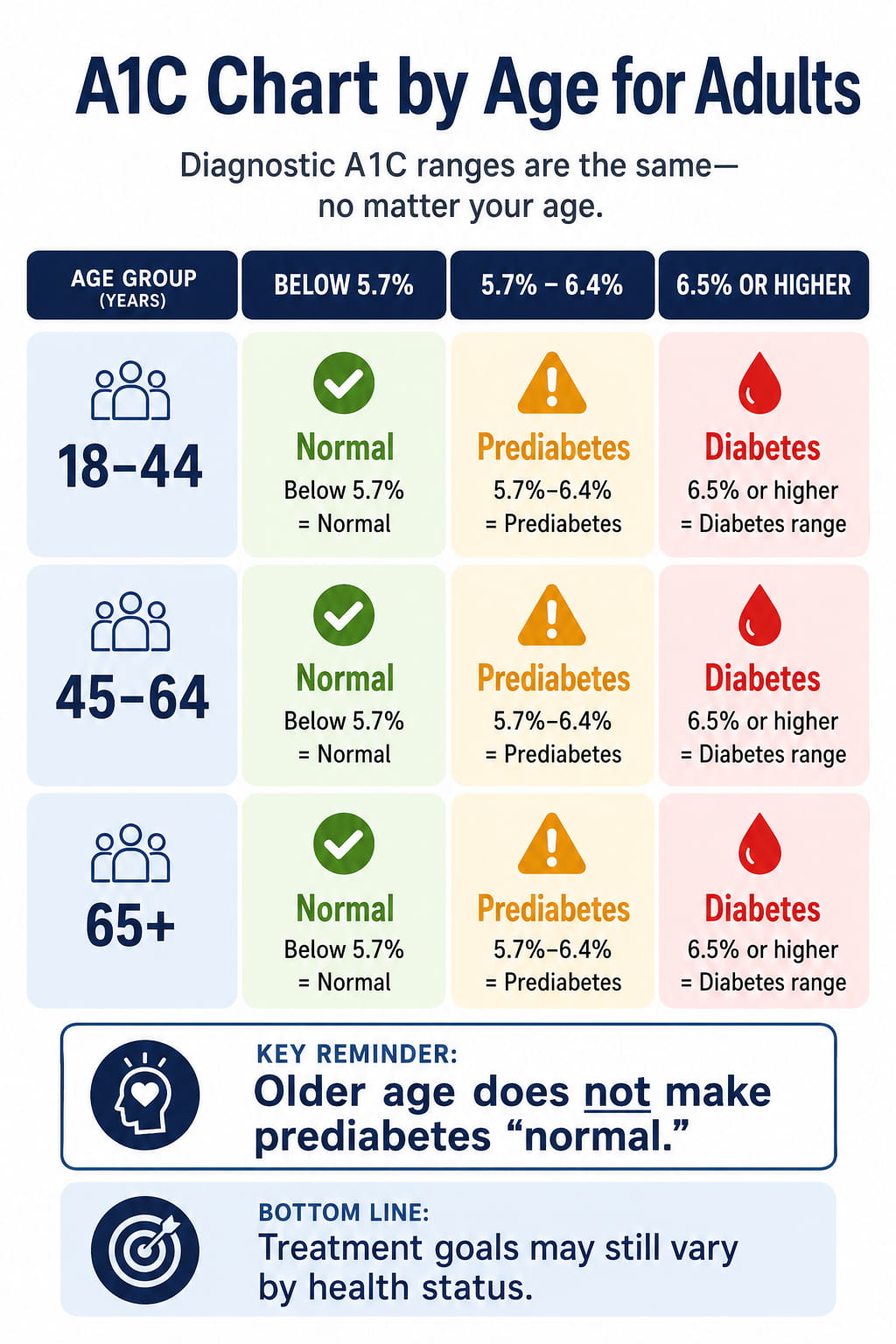 A1C Chart by Age for Adults