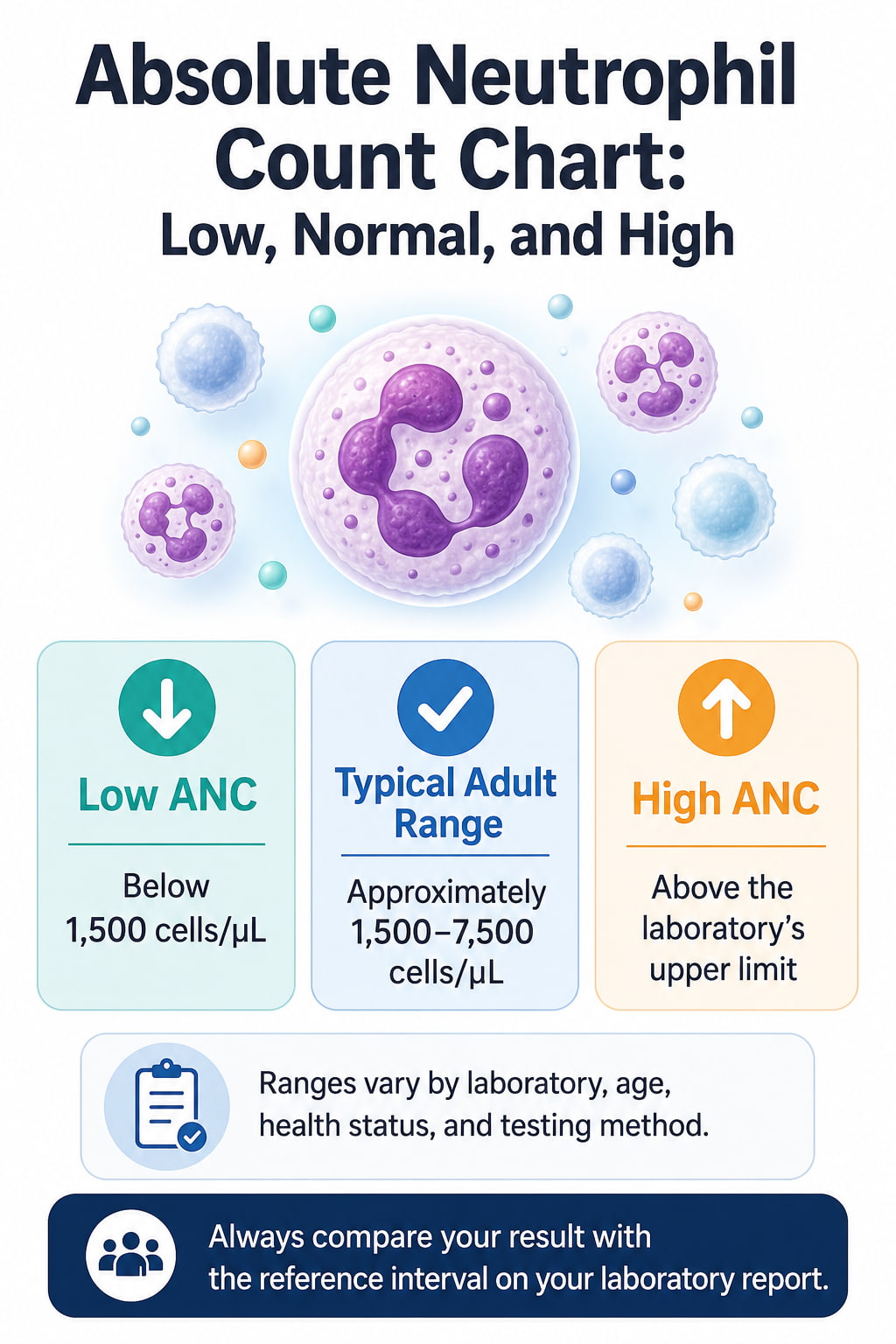 Absolute Neutrophil Count Chart: Low, Normal, and High