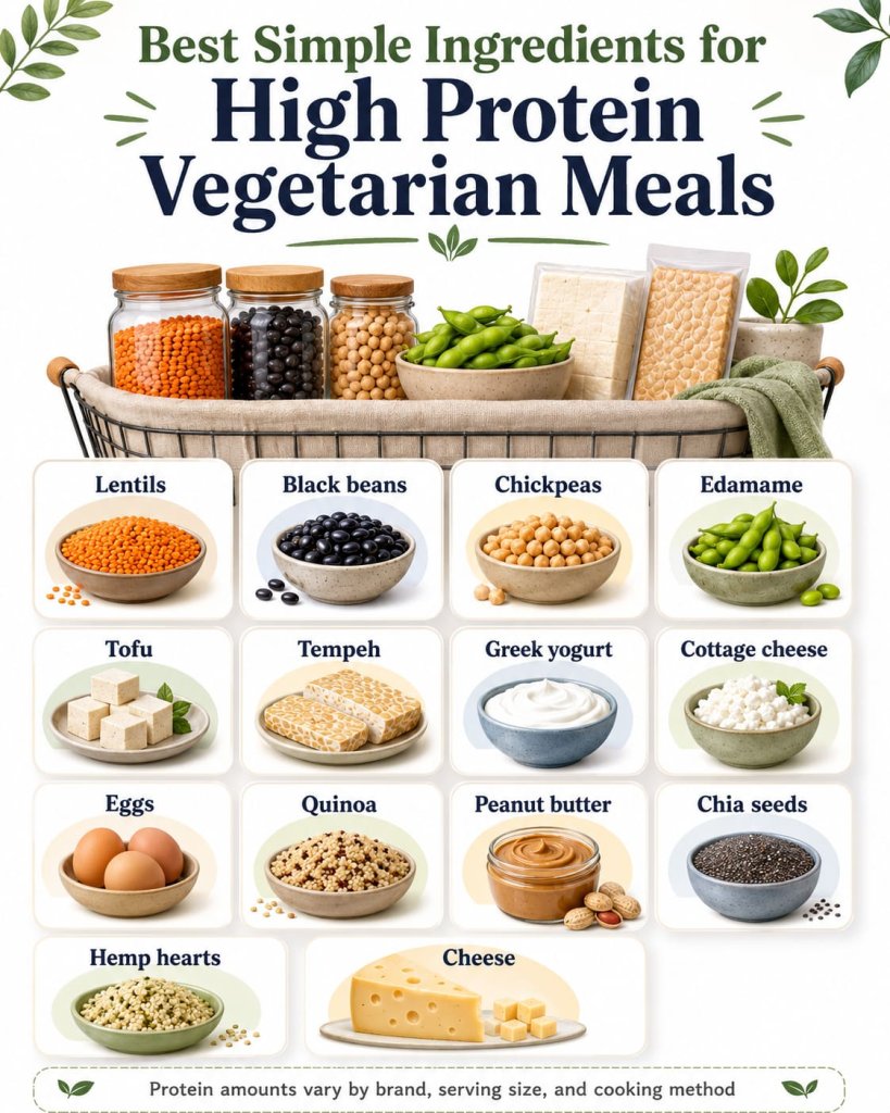 Best Simple Ingredients for High Protein Vegetarian Meals