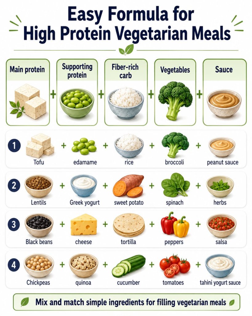 Easy Formula for High Protein Vegetarian Meals