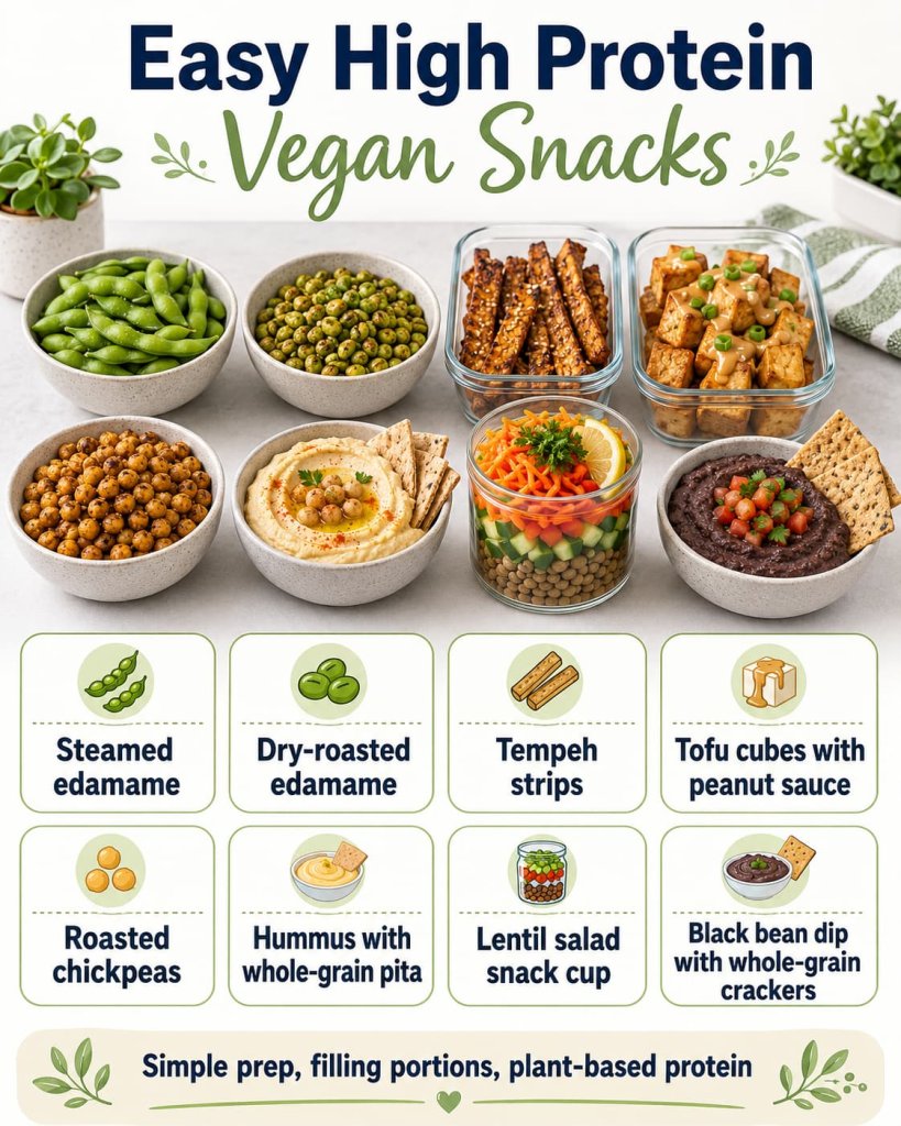Easy High Protein Vegan Snacks