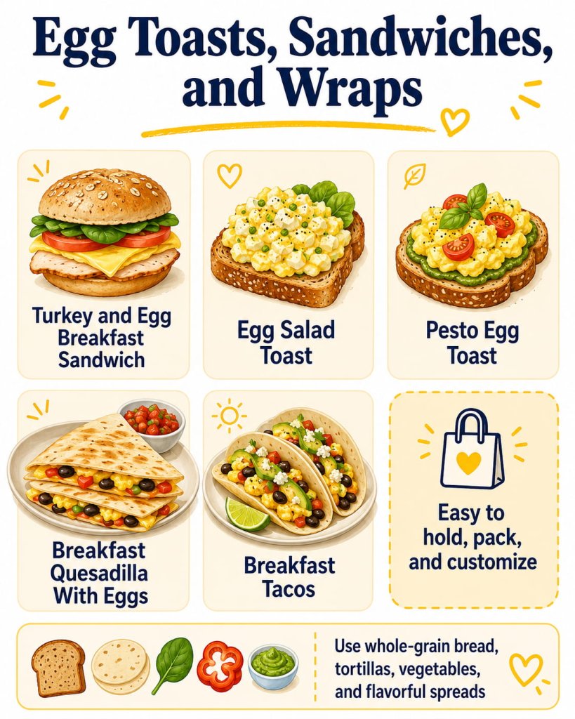 Egg Toasts, Sandwiches, and Wraps