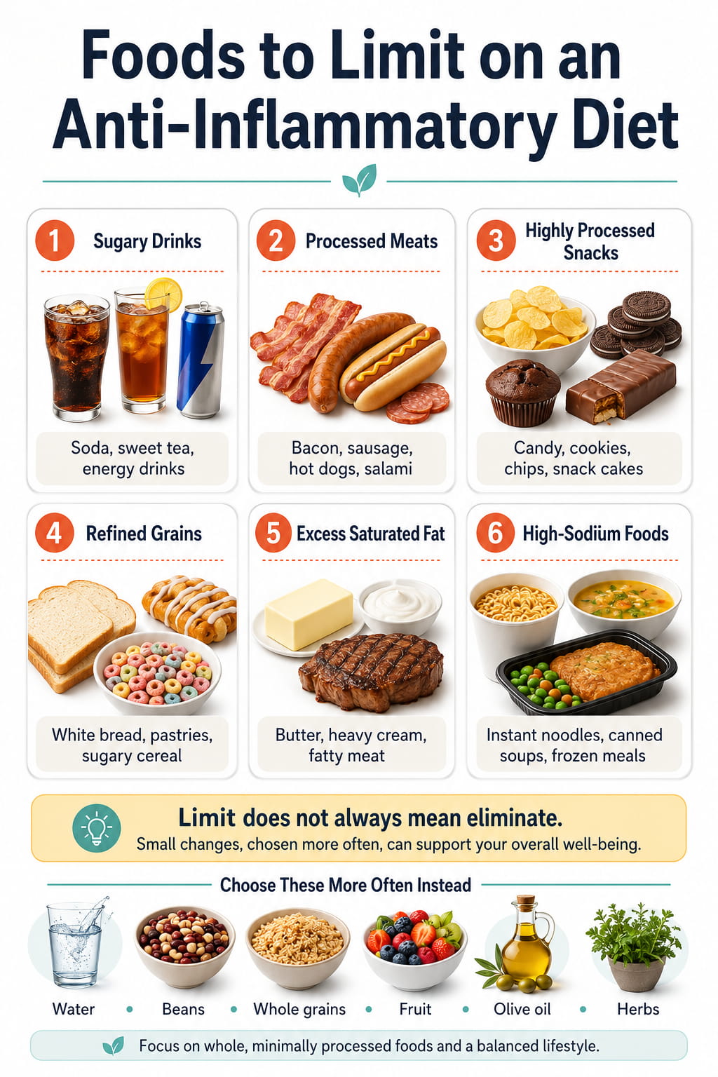Foods to Limit on an Anti-Inflammatory Diet