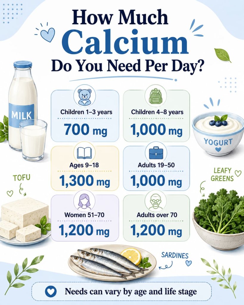 How Much Calcium Do You Need Per Day?