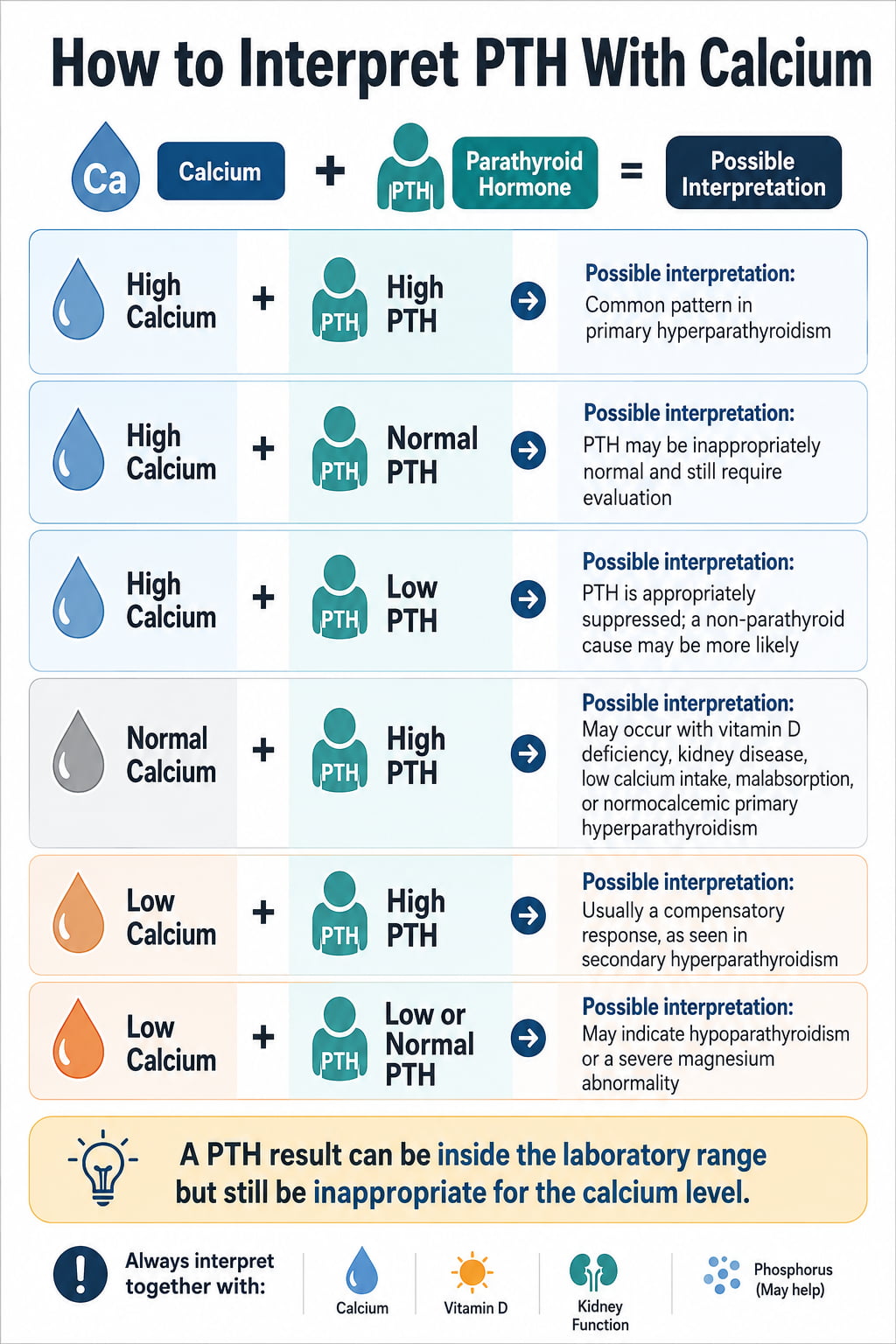 How to Interpret PTH With Calcium