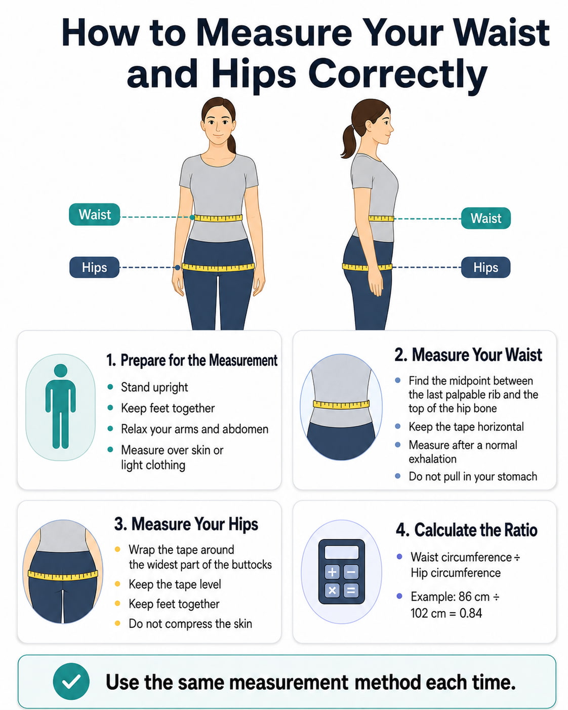 How to Measure Your Waist and Hips Correctly