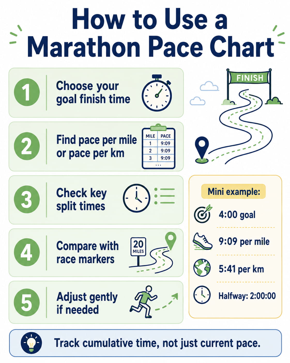 How to Use a Marathon Pace Chart