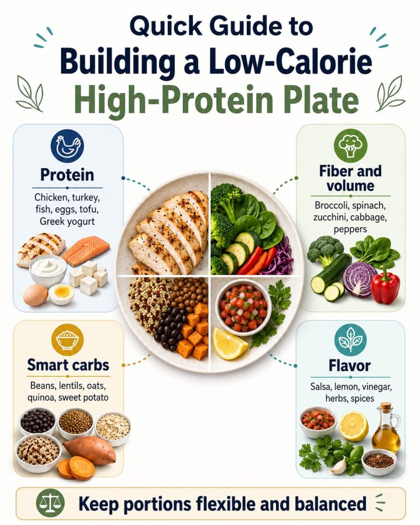 Quick Guide to Building a Low-Calorie High-Protein Plate