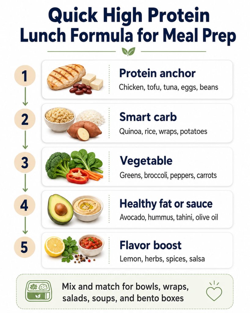 Quick High Protein Lunch Formula for Meal Prep