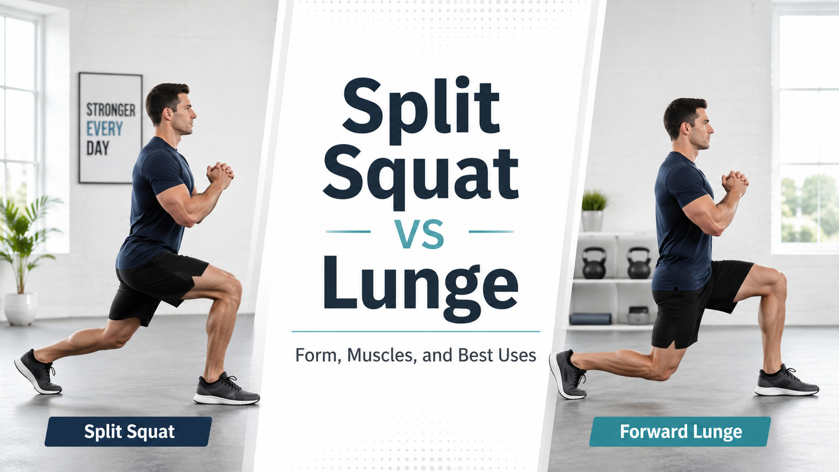 Split Squat vs Lunge: Form, Muscles, and Best Uses