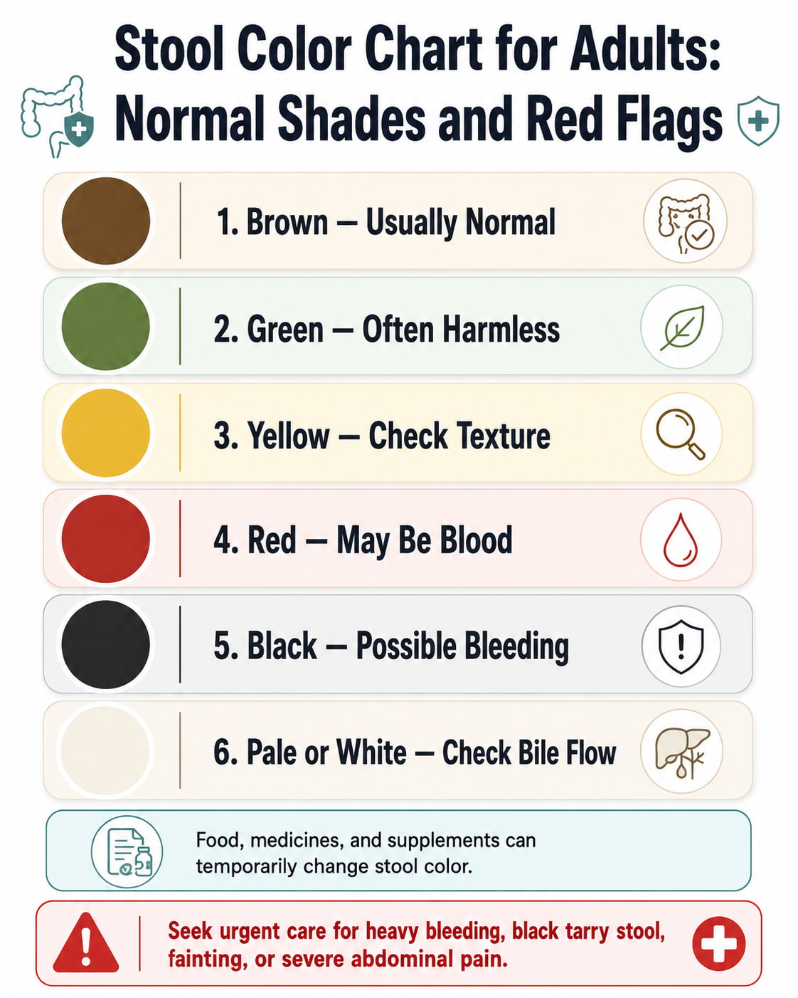 Stool Color Chart for Adults: Normal Shades and Red Flags