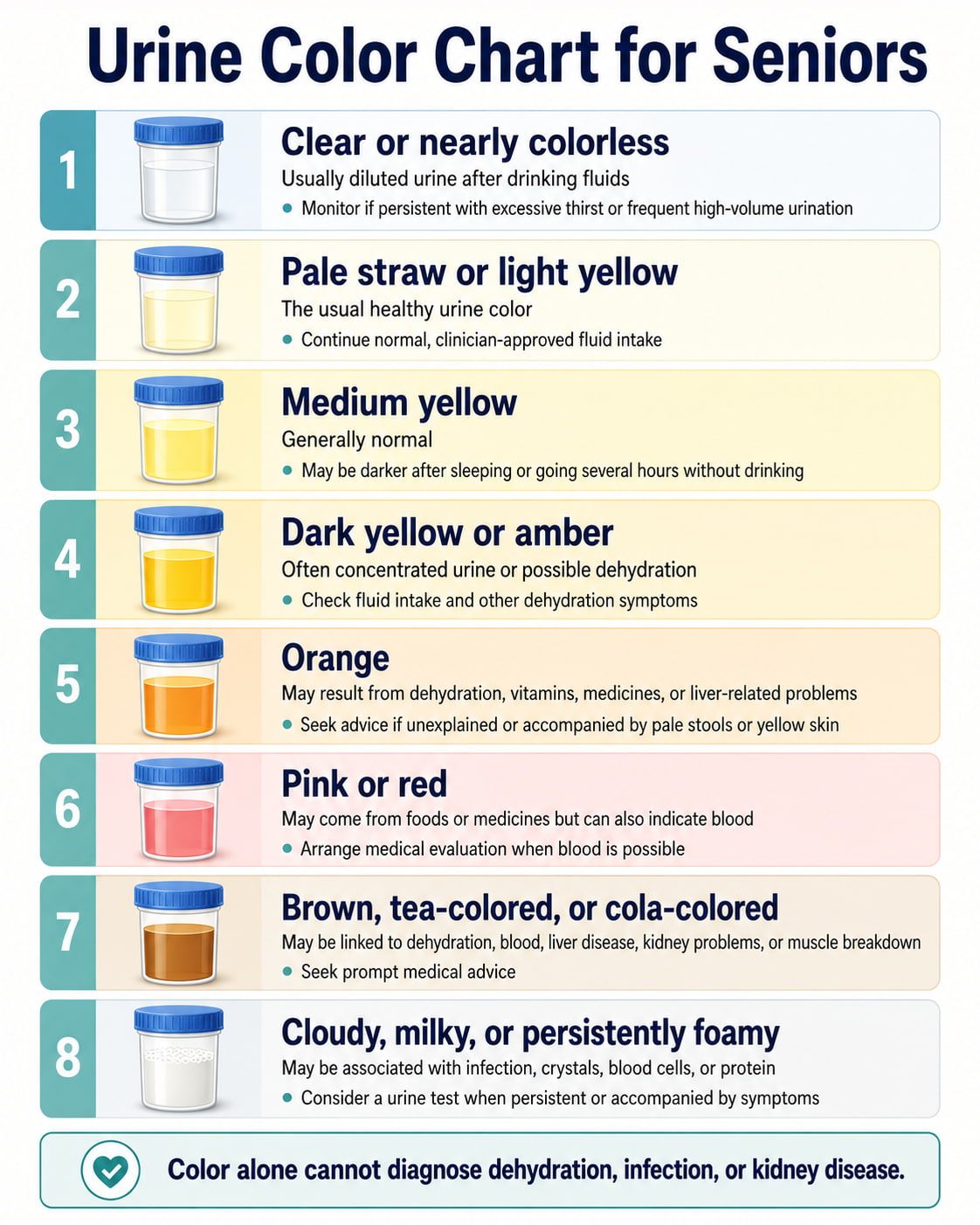 Urine Color Chart for Seniors