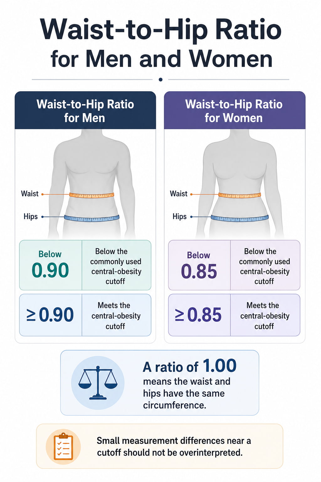 Waist-to-Hip Ratio for Men and Women