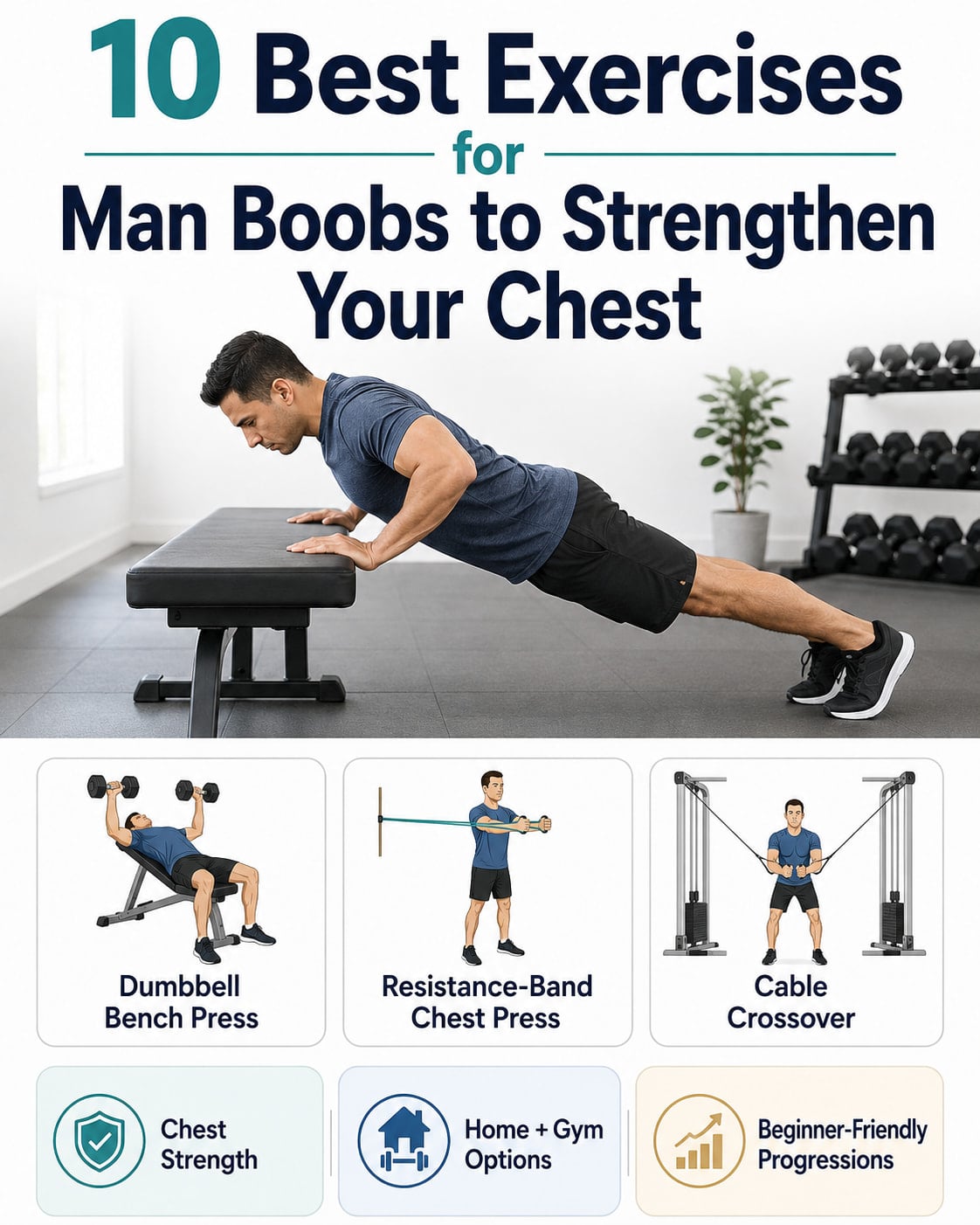 10 Best Exercises for Man Boobs to Strengthen Your Chest