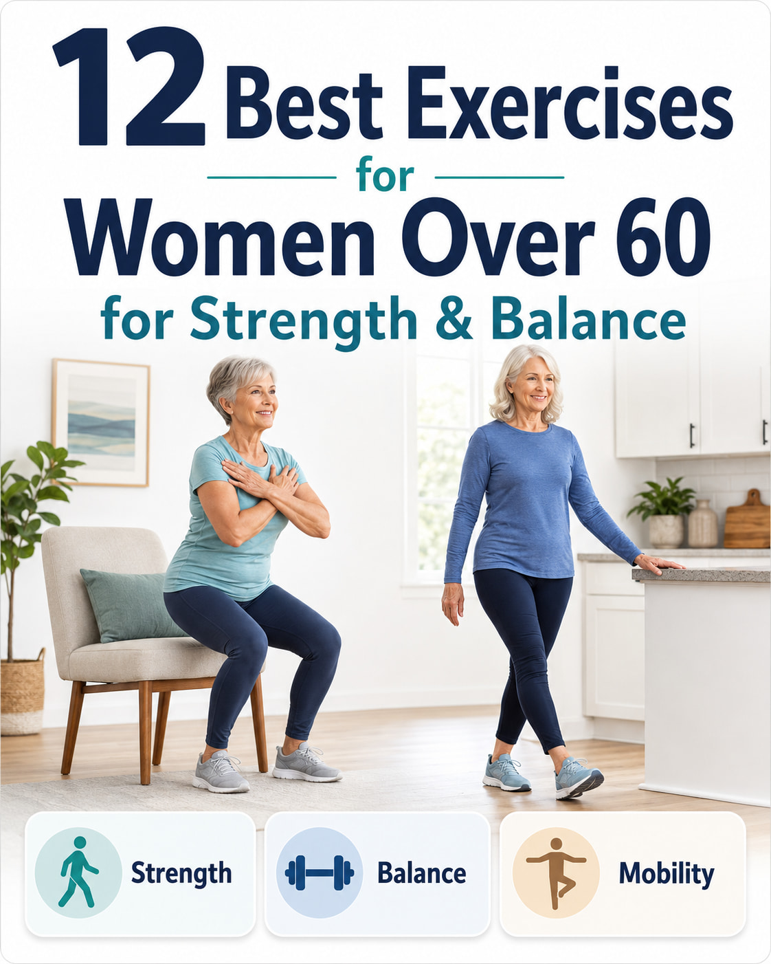 12 Best Exercises for Women Over 60 for Strength & Balance